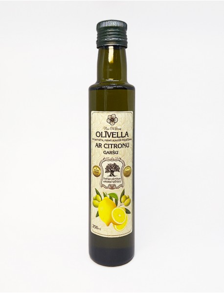 Olive oil with lemon flavor