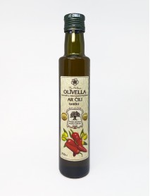 Chili pepper flavored olive oil